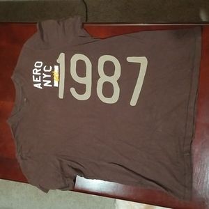Aeropostale 1987 brown shirt